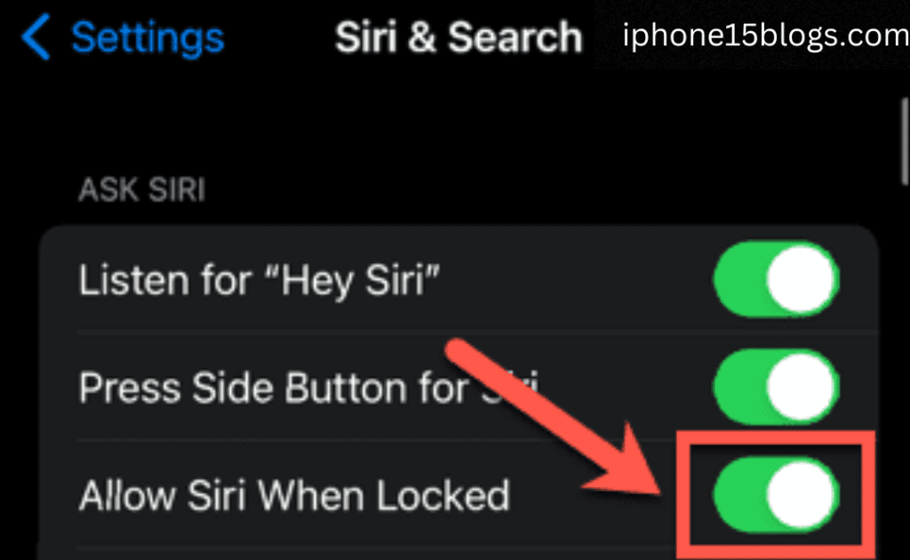 How to enable siri on iPhone 15 2