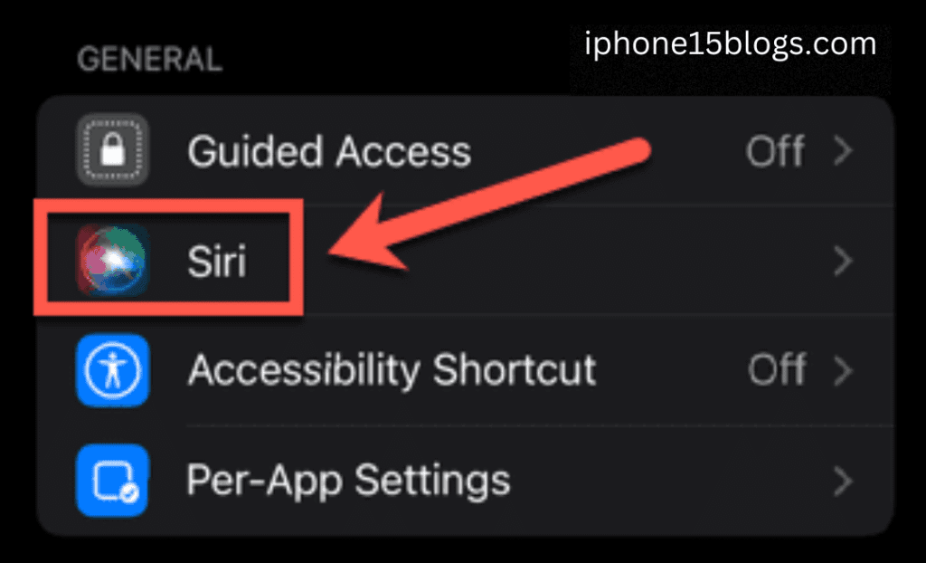 How to enable siri on iPhone 15 6